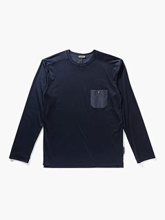 Антибактериальный лонгслив с кармашком темно-синего цвета Zimmerli 8520-21090c491